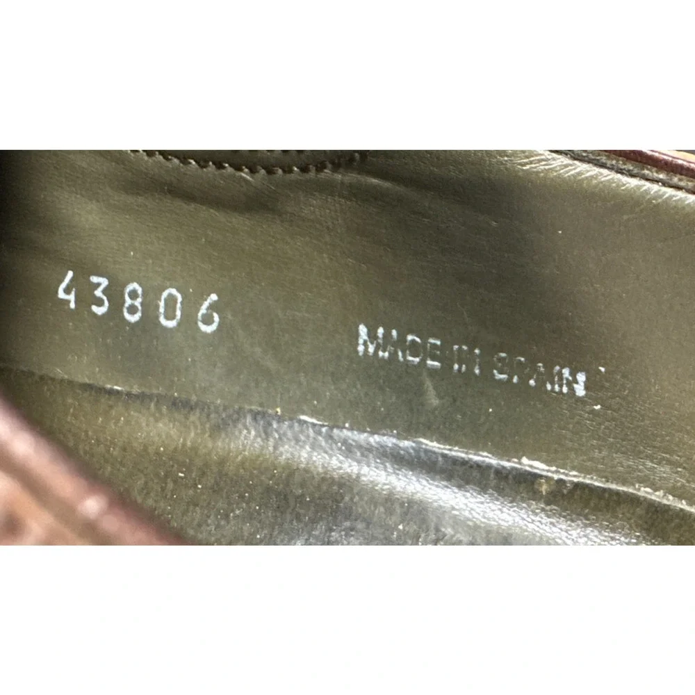 EUC Mezlan Platinum Genuine Lizard Brown Square‎ Toe Dress Shoe- Size 10M